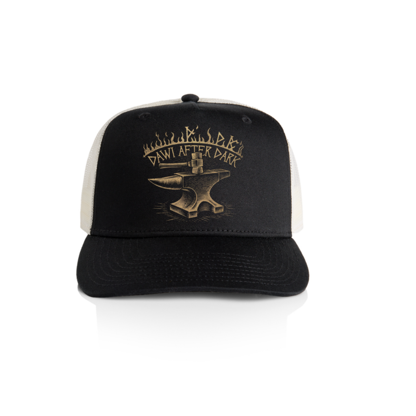 Strike the anvil trucker hat